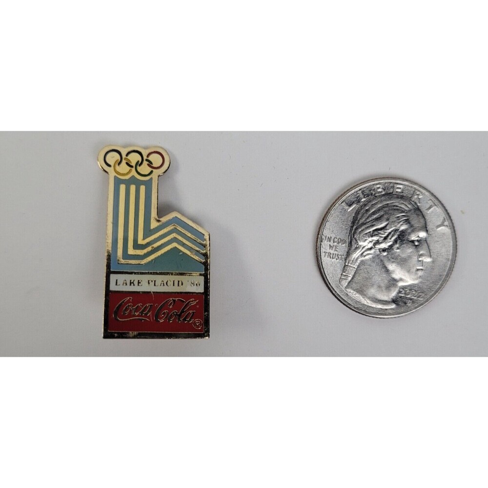 Coca Cola 1983 Commemorative Olympics RARE Vintage Pin Lake Placid New York 1980